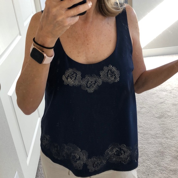 Joie perforated tank top XS but fits like size S - Picture 1 of 6